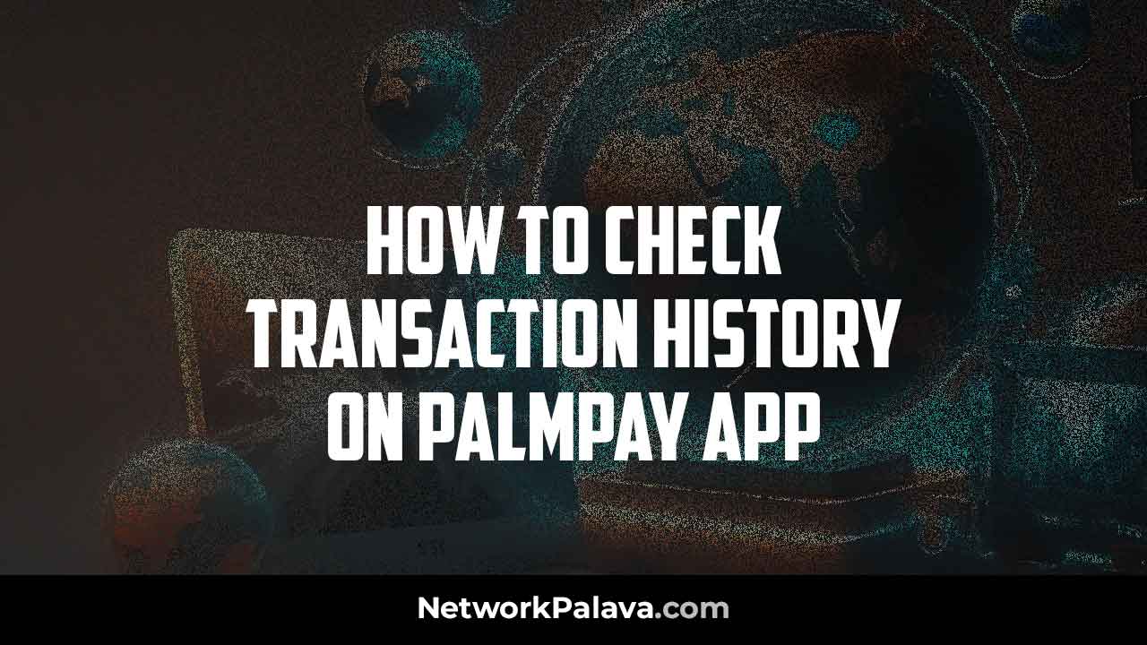 Check Transaction History Palmpay App