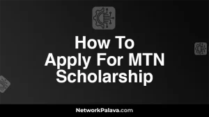 How To Apply For MTN Scholarship